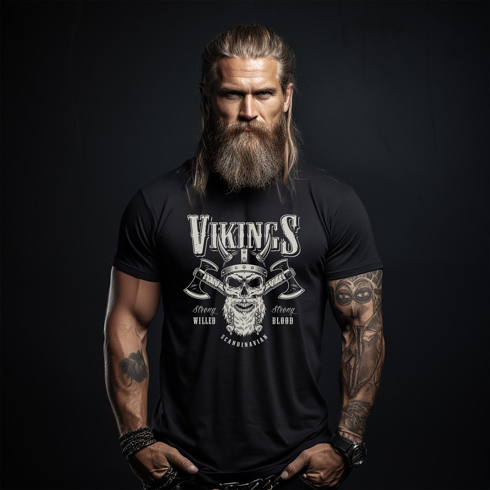 Vikings & Axes T-Shirt  Men's Viking Themed Shirt  Norse God Tee Shirts  Vikings Shirt  Valhalla Viking T-Shirt Men's Women's.jpg