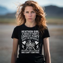 heathen girl hated viking t-shirt men's viking themed shirt norse god tee shirts vikings shirt valhalla viking t-shi