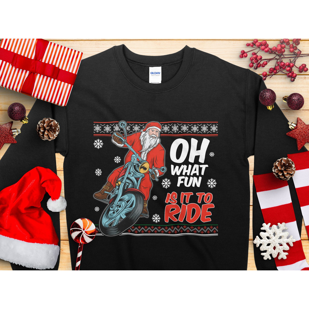 Oh What Fun It Is To Ride Jumper Sweater Men's & Women's Novelty Funny Christmas Sweatshirt Jumper  Present Gift Fun Print Christmas Day.jpg
