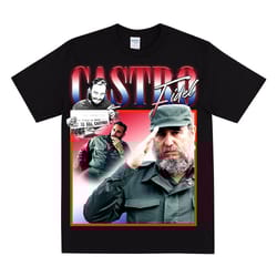 fidel castro homage t-shirt, socialism inspired print art, revolution rebel resist, fidel castro portraitmade in the uk