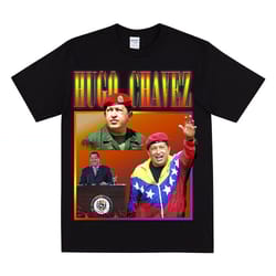 hugo chavez homage t-shirt, socialism inspired, viva la revolucion, revolution rebel resist, chavez portraitmade in the