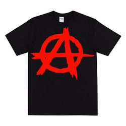 anarchy t-shirt, anarchist symbol t shirt, punk rock aesthetic, heavy metal tshirt, acab anti fascist theme, god save th