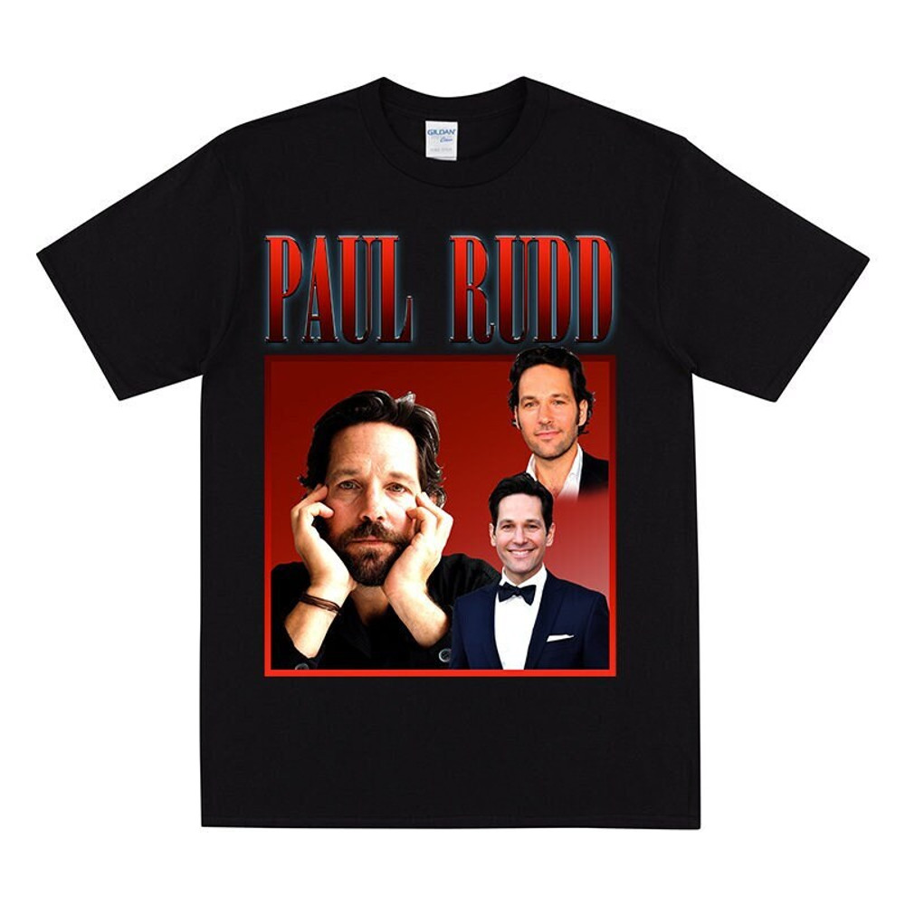 PAUL RUDD Homage T-shirt, Vintage 90s Unisex Tshirt, Baggy Boyfriend Shirt, Retro 2000s Printed Top, Movie Star Poster, Cute Paul Rudd Tee.jpg