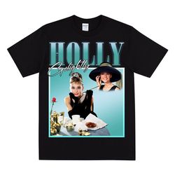 holly golightly homage tshirt, breakfast at tiffany's t shirt, audrey hepburn shirt, 60s fashion inspiration, gift for b