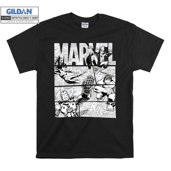 Marvel Avengers Retro Black T-shirt Hoodie Kids Child Tote Bag Tshirt S-M-L-XL-XXL-3XL-4XL-5XL Gildan Oversized Men Women Unisex A524.jpg