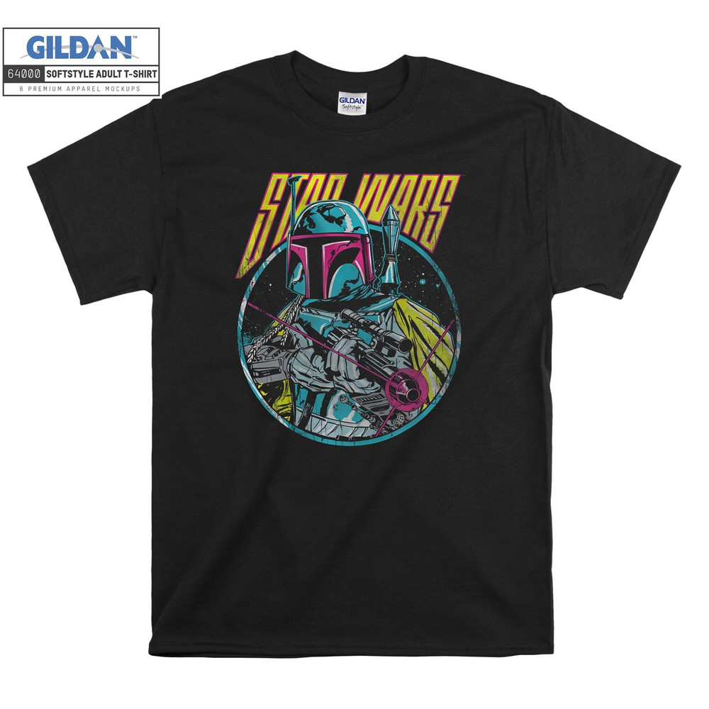 Boba Fett Neon Blaster Vintage T-shirt Hoody Kids Child Tote Bag Tshirt S-M-L-XL-XXL-3XL-4XL-5XL Gildan Oversized Men Women Unisex 7217.jpg