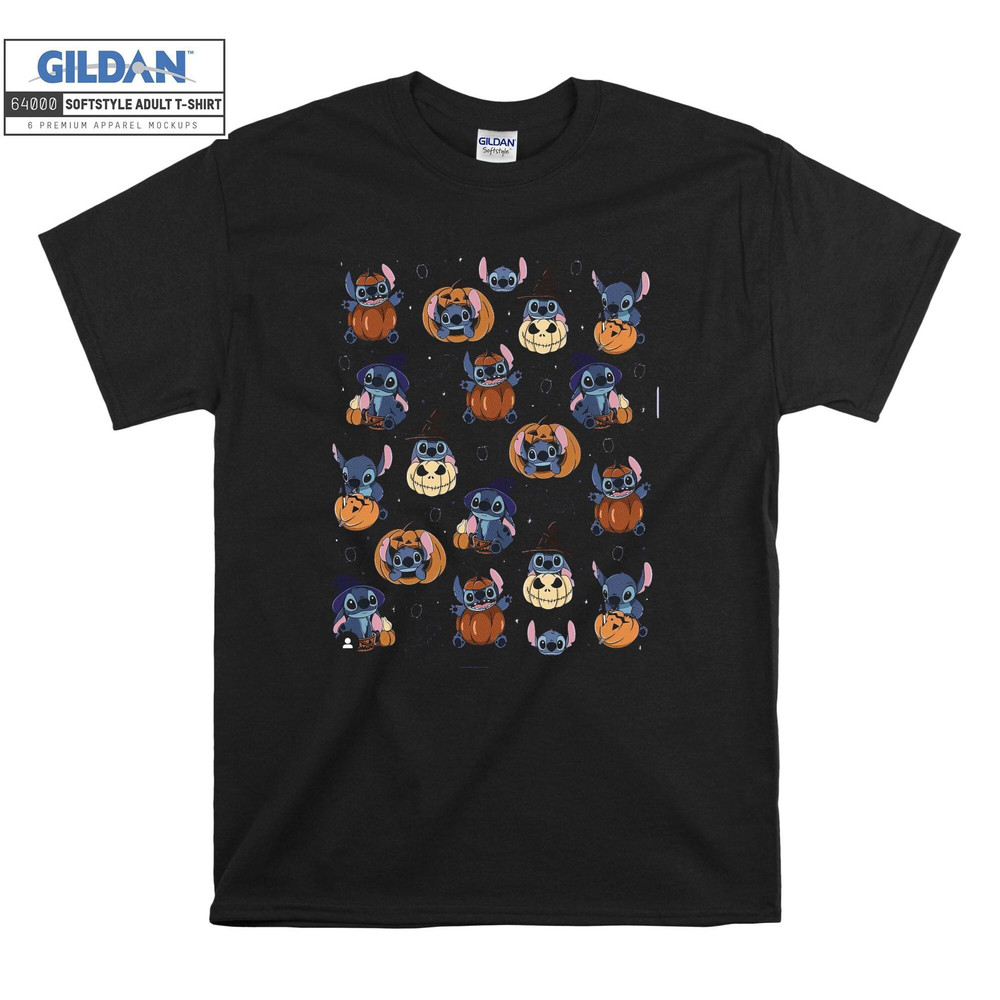 Lilo & Stitch Characters Pumpkin Halloween T-shirt Hoodie Child Tote Tshirt S-M-L-XL-XXL-3XL-4XL-5XL Gildan Oversized Men Women Unisex A661.jpg