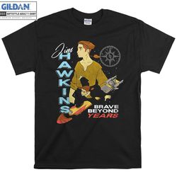 disney jim hawkins double portrait t-shirt hoodie kids child tote bag tshirt s-m-l-xl-xxl-3xl-4xl-5xl gildan oversized m