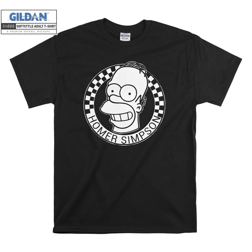 Homer Simpson Portrait Checkerboard T-shirt Hoody Kids Child Tote Bag Tshirt S-M-L-XL-XXL-3XL-4XL-5XL Gildan Oversized Men Women Unisex 6937.jpg