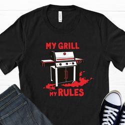 grill rules t-shirt, cooking gifts, grill master, grill gifts, grill father, chef shirt, gift for chef, pampered chef, g