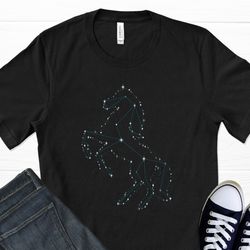 horse constellation t-shirt, horse gifts, horse artwork, horse print, horse art, constellation print, constellation art,