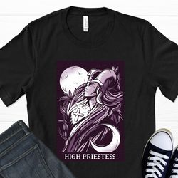 high priestess tarot t-shirt, high priestess, tarot shirt, tarot card shirt, witch shirt, spiritual shirt, goddess shirt