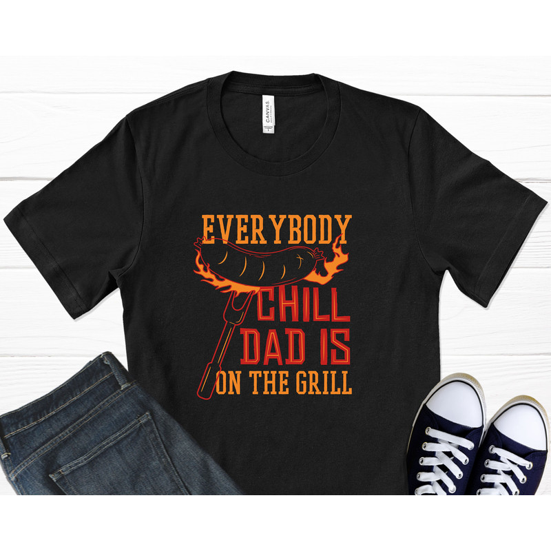 Grill Dad T-Shirt, Mens Bbq, Food Shirt, Fathers Day Gift, Sausage Dog, Grill Master ,Dad Shirt, Papa Shirt, Grill Father, Graphic T-Shirt.jpg