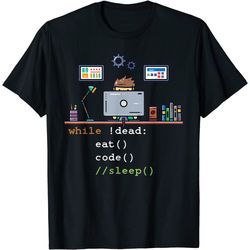computer science python programmer eat code sleep t-shirt