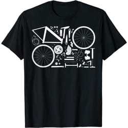bicycle parts bike lover mountain cycling bicycling tee t-shirt