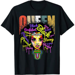 african queen shirts for women - educated black girl magic t-shirt