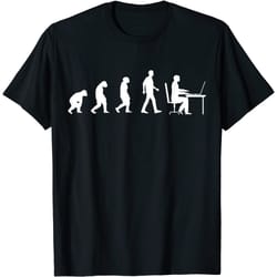 computer geek evolution it computer repair technician nerd t-shirt