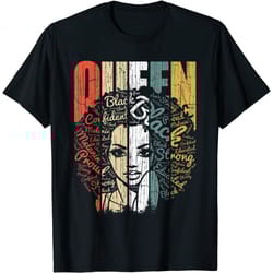 black history shirts for women - educated strong black queen t-shirt