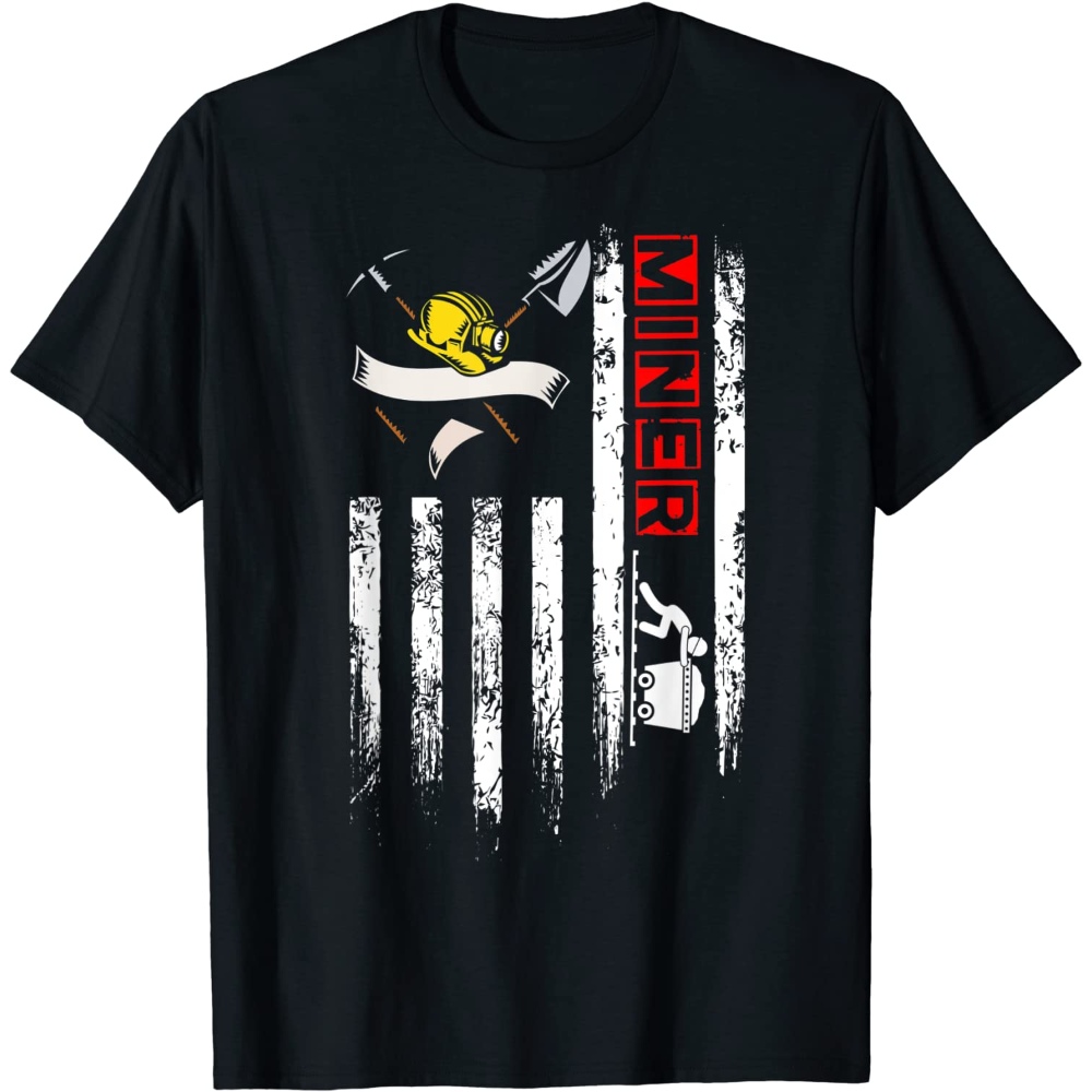 Coal Miner American USA Flag Mineworker Mining Miners Digger T-Shirt.jpg