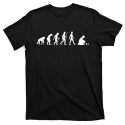 evolution mushroom collector mushroom finder t-shirt