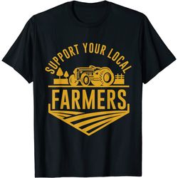 farm local food patriotic farming gift idea farmer t-shirt