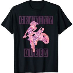dirt bike rider gravity check motocross gravity queen t-shirt