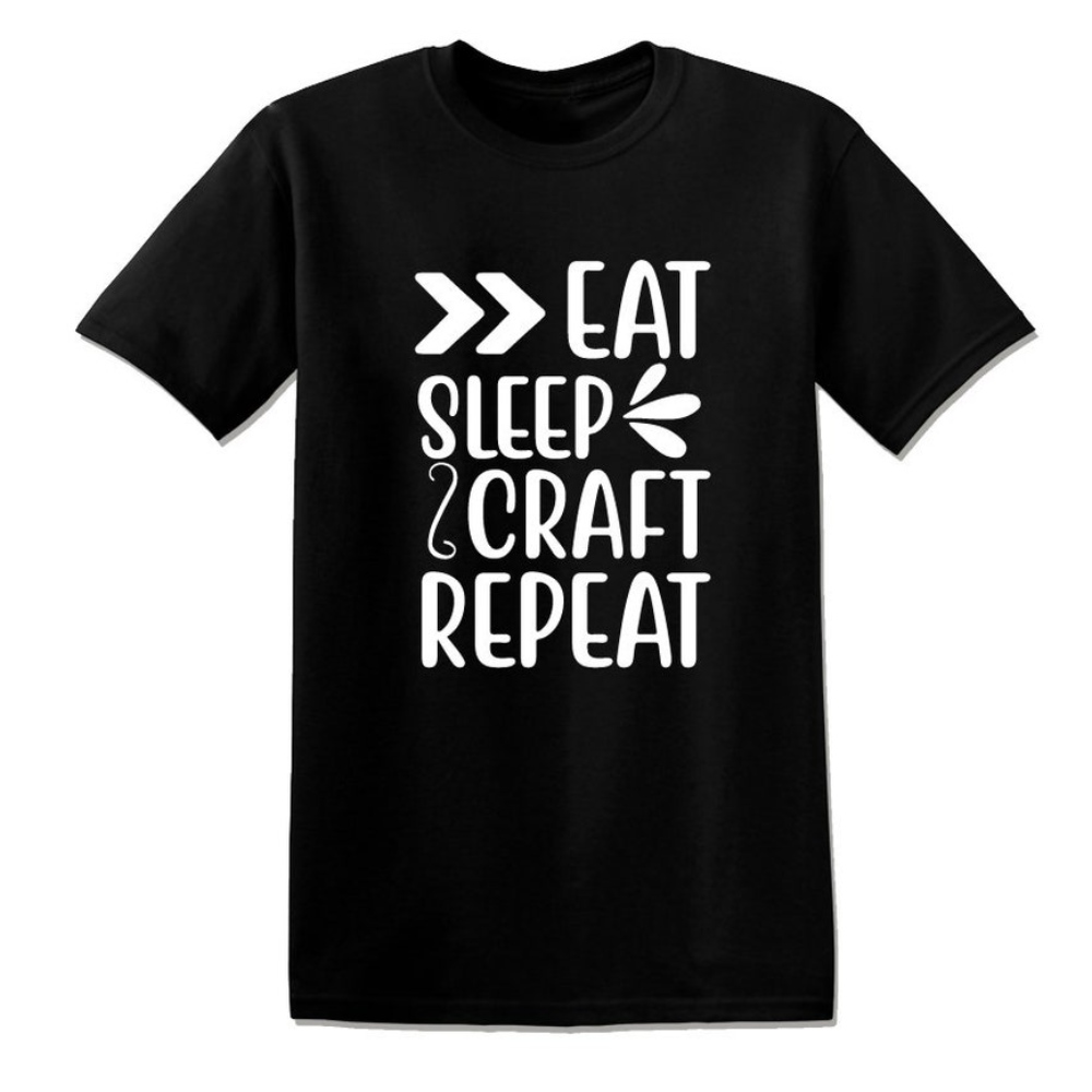 Eat Sleep Craft Repeat Funny Offensive Rude Tees Unisex TShirt.jpg