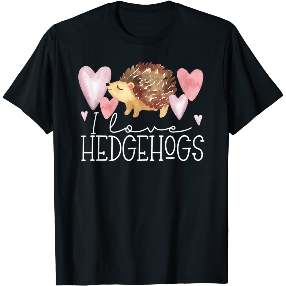 Cute Hedgehog Tshirt, I Love Hedgehogs Shirt, Porcupine T-Shirt.jpg
