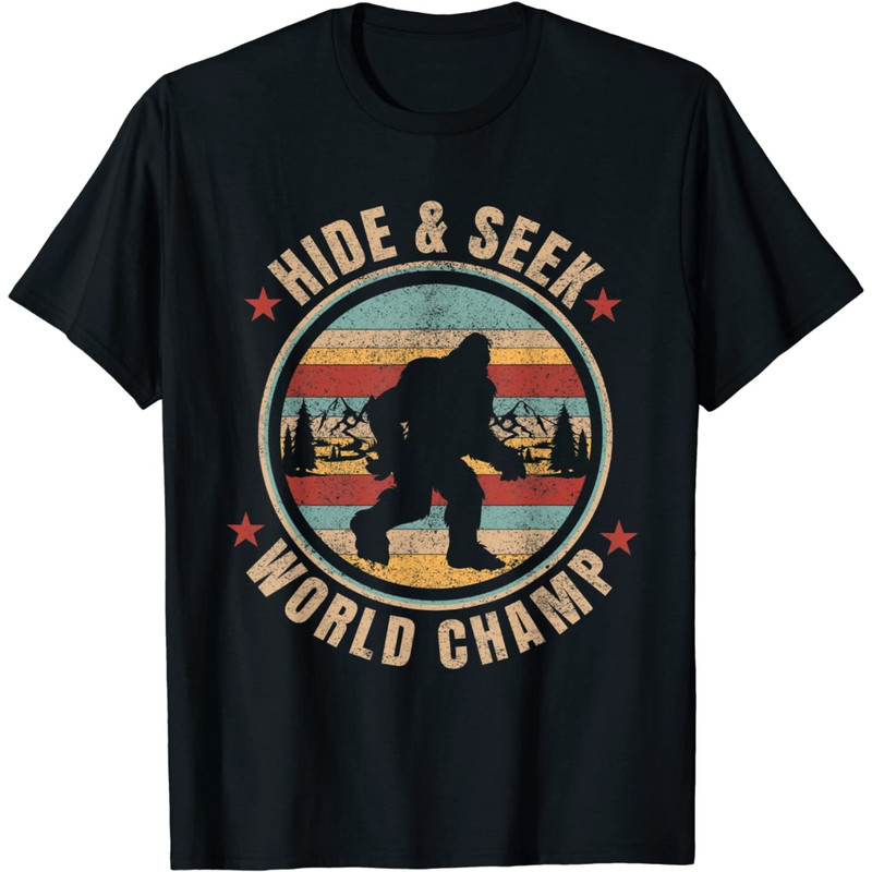 Bigfoot Sasquatsch Vintage Retro Hide & Seek World Champion T-Shirt.jpg