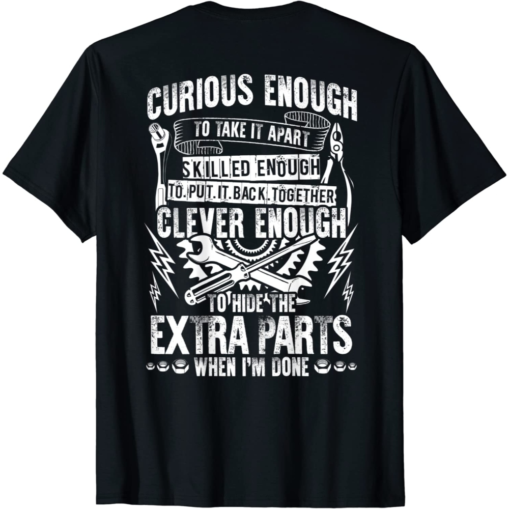 Curious, Skilled And Clever - Funny Car Auto Truck Mechanic T-Shirt.jpg