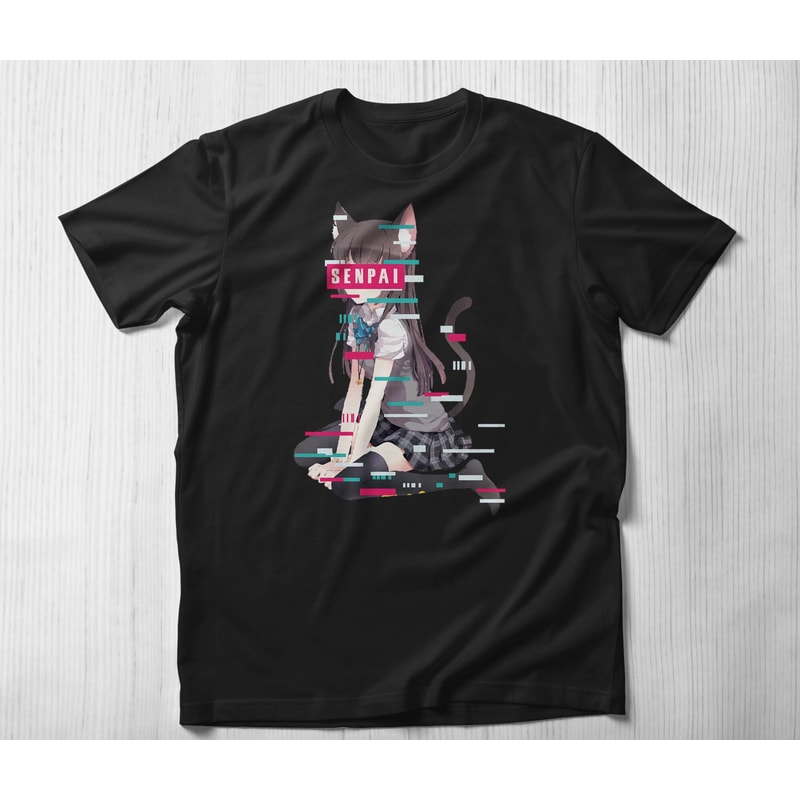 Girl Senpai T-Shirt, Anime Girl Shirt Gift for Anime Fan Mai Sakurajima Merch Anime Shirt Bunny Girl T-Shirt Manga Tee.jpg