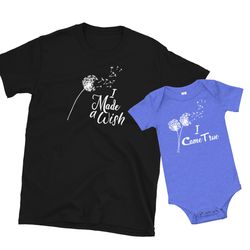 i made a wish shirt, matching shirts,mommy and me shirt, mothers day gift, first mother's day, family shirt, baby shower
