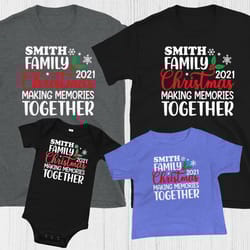 custom family shirts, matching family christmas shirts personalized christmas shirts making memories together christmas