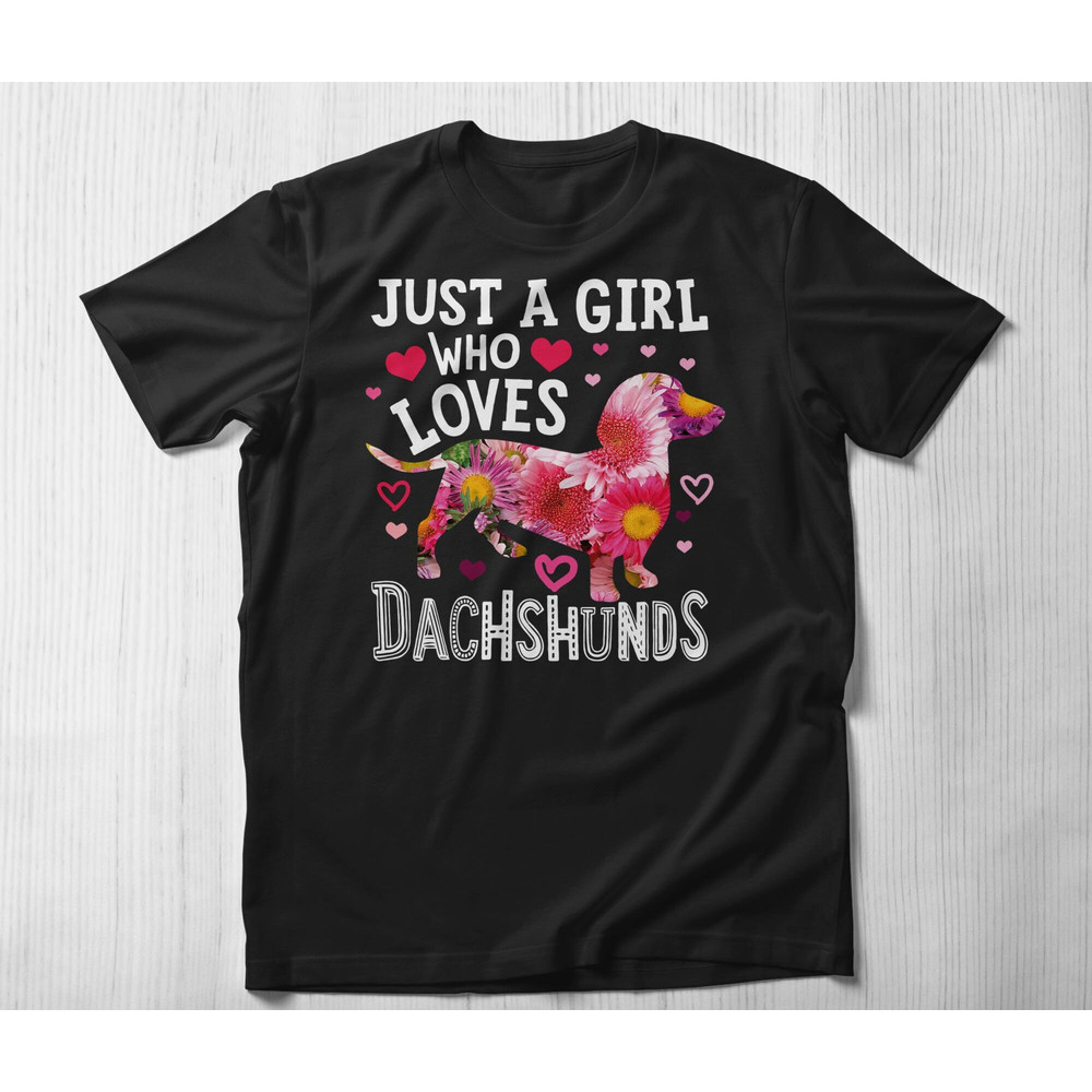 Floral Dachshund Wiener Dog Shirt, Sausage Dog Gift Dachshund Shirt Dog Lover Shirt Floral Shirt Gift for Dog Lovers Animal Lover Shirt.jpg
