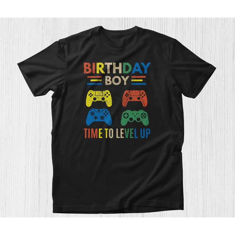 Birthday Boy Time To Level Up Shirt, Gamer Birthday Shirt Video Game Birthday Shirt Level Unlocked Birthday Boy Gamer Shirt Gaming Shirt.jpg