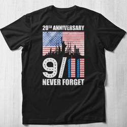 9-11 patriot day shirt, 911 20th anniversary usa patriotic shirt september 11th never forget 911 terrorist attack 2001-2