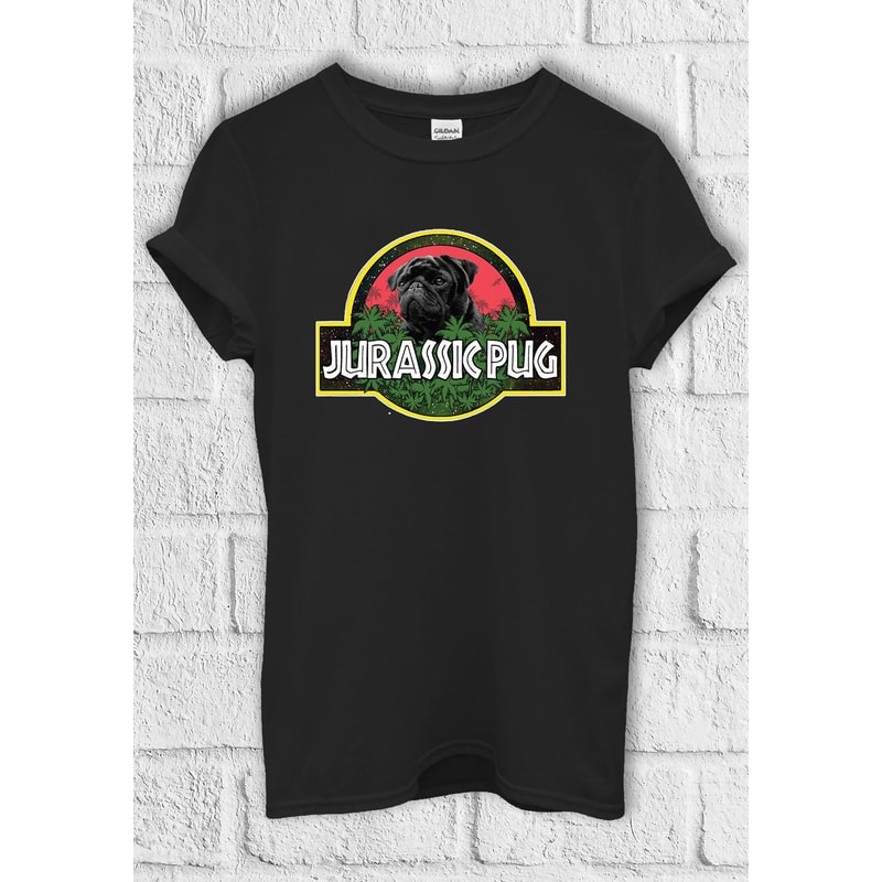 Jurassic Pug T shirt Hoodie Sweatshirt Baseball Pullover Men Women Unisex Baggy Boyfriend Shirt 3404.jpg
