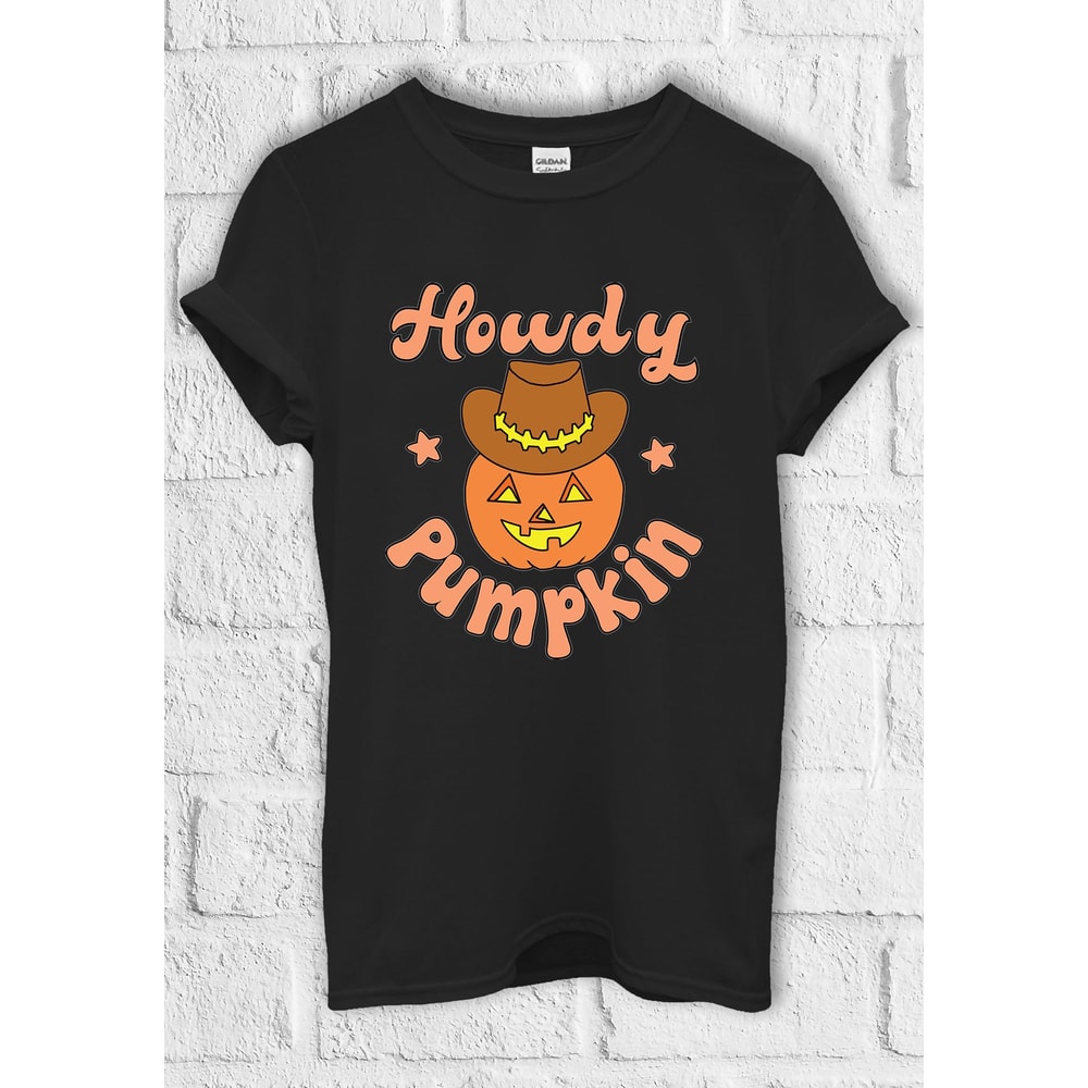 Halloween Howdy Cowboy Pumpkin T shirt Hoodie Sweatshirt Baseball Pullover Shopper Make Up Bag Men Women Unisex Baggy Boyfriend Shirt H58.jpg