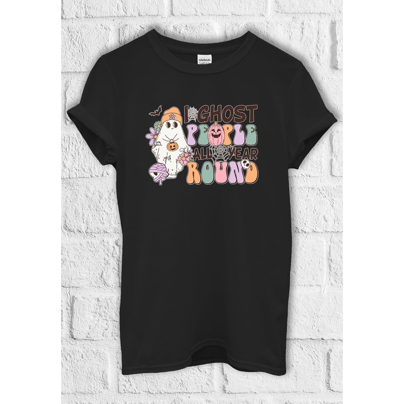 Halloween Ghost People All Year Round T shirt Hoodie Sweatshirt Baseball Shopper Bag Make Up Bag Men Women Unisex Baggy Boyfriend Shirt H42.jpg