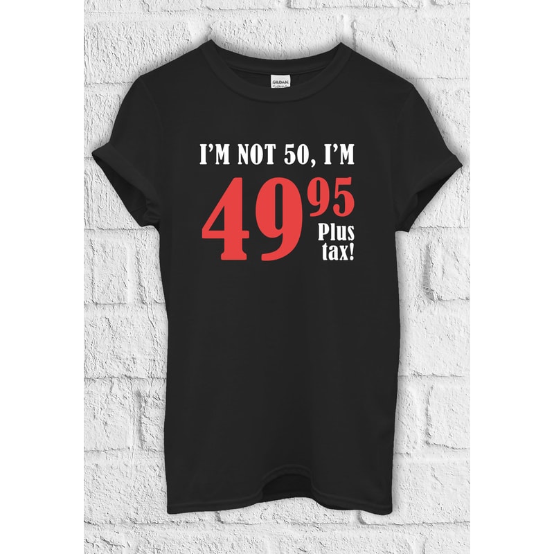 I'm Not 50 I'm 4995 Plus 50th T shirt Hoodie Sweatshirt Jute Bag Kids T shirt Baseball Pullover Men Women Unisex Baggy Boyfriend Shirt 3458.jpg