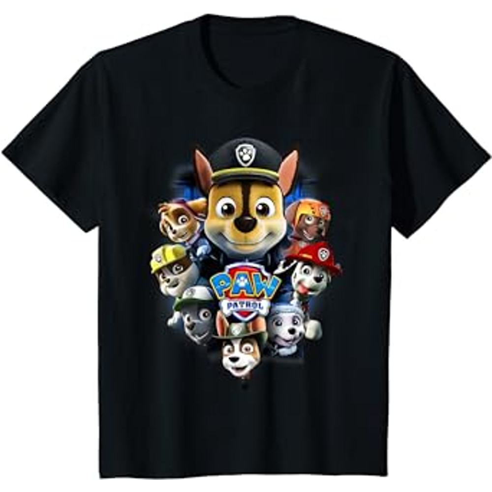 Kids Paw Patrol Team Heads TShirt.png