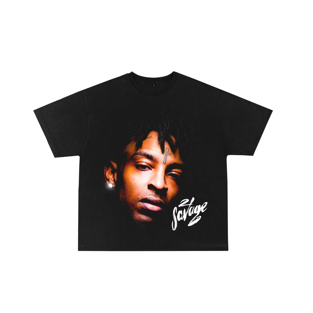 21 SAVAGE T-SHIRT Rap Tee Jumbo Graphic Print Savage Mode Rare Hip Hop Drake Travis Scott Kanye Metro Boomin Young Thug Gunna.jpg