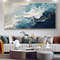 Original Abstract Seascape Oil Painting On Canvas, Blue Sea Painting, White Ocean Waves Painting, Large Wall Art, Living room Wall Decor.jpg