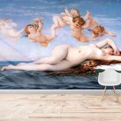 The Birth of Venus Wall Art, Venus Wallpaper, Angel Wall Poster, 3D Wall Mural, Self Adhesive Paper, Papercraft 3D, Gift