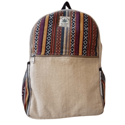 RHB95 Handmade Sustainable Hemp & Cotton Mix Backpack For Unisex
