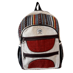 RHB71 Handmade Sustainable Hemp & Cotton Mix Backpack For Unisex