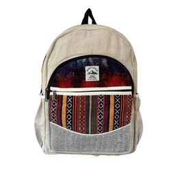 RHB112 Handmade Sustainable Hemp & Cotton Mix Backpack for Unisex