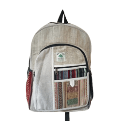 RHB114 Handmade Sustainable Hemp & Cotton Mix Backpack for Unisex