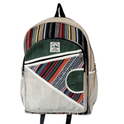 RHB118 Handmade Sustainable Hemp & Cotton Mix Backpack for Unisex