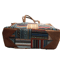 Vibrant Cotton Leather Patchwork Tote Bag MultiColor With Zipper Closure 3